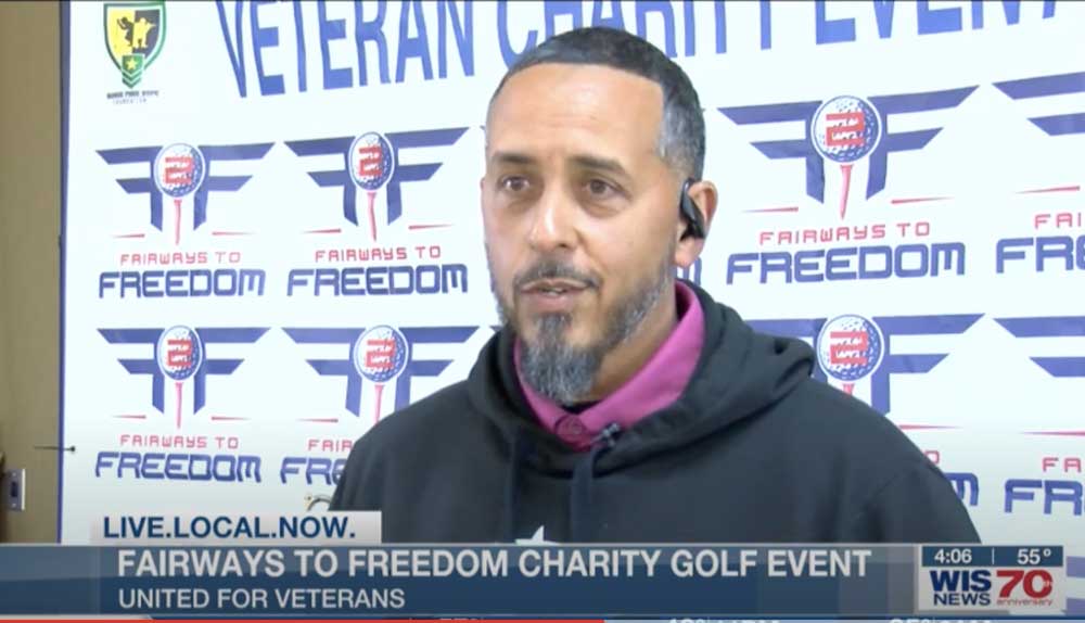 WIS News 10 Interview for Fairways 2 Freedom Golf Charity Event March 2023
