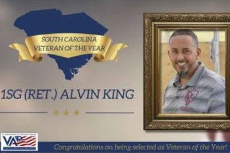 SC Veteran Of The Year Award accepted by Alvin King with Range Fore Hope Foundation at the SC State House