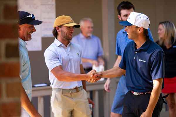 2026 Fairways to Freedom Golf Tournament - golfers interacting on golf course